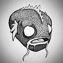 fish man head copic marker drawing