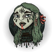 swamp hair girl drawing