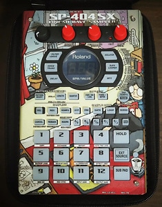 SP404-SX with a custom Lo-Fi Room Face Sticker